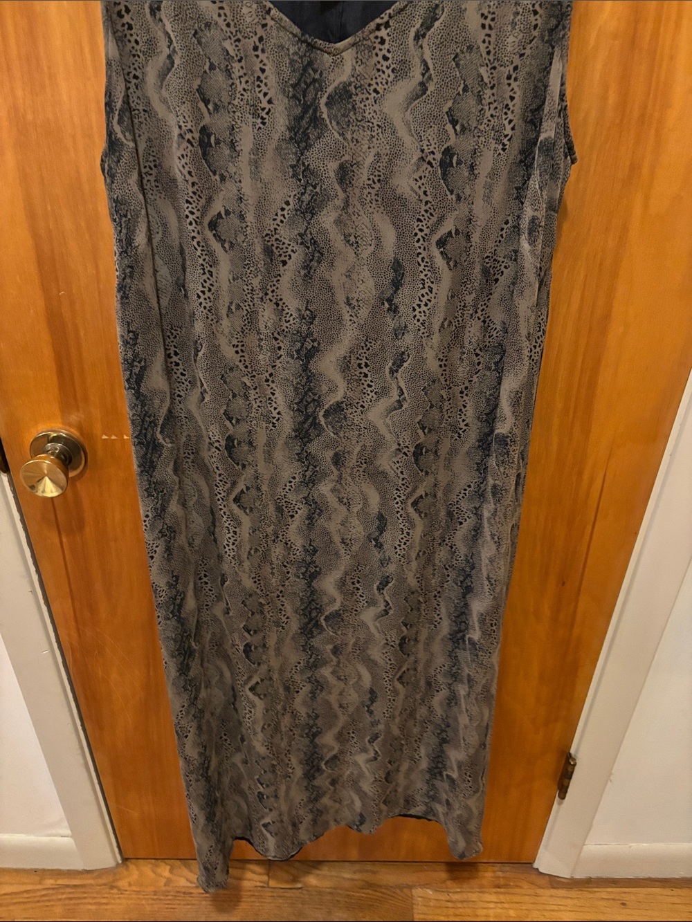 Robbie Bee Sleeveless Snake-Print Maxi Dress in Brown and Black - Picture 4 of 5